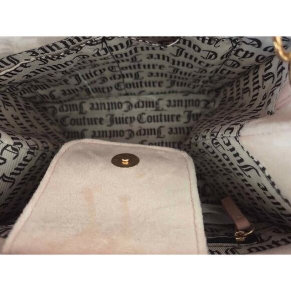 NWT Juicy Couture Mini Tote Bag Crossbody Strap Logo Charm Handbag Purse New Y2K - Picture 6 of 10
